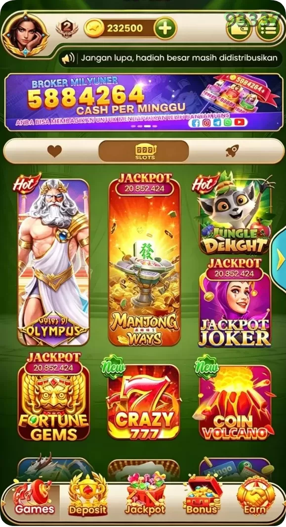 Cuplikan layar JAJO177 — aktivitas